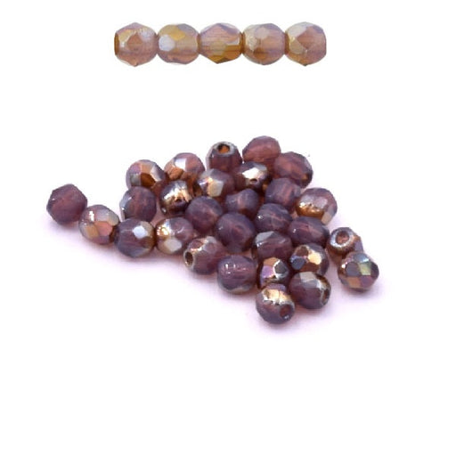 Perle facette de Bohème Milky Amethyste - Celsian 2mm (30)