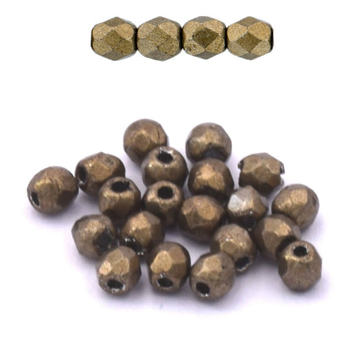 Kaufen Sie Perlen in der Schweiz Glasschliffperlen gesättigter metallischer Emperador 2 mm (30)