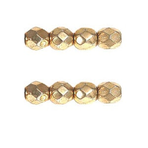 Kaufen Sie Perlen in der Schweiz Glasschliffperlen Coated Golden 4mm (50)