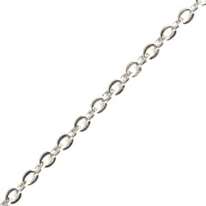 Versilberte kette mit 1,6mm ovalen ringen (1m)