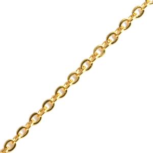 Kaufen Sie Perlen in der Schweiz Vergoldete kette mit 1,6mm ovalen ringen (1m)
