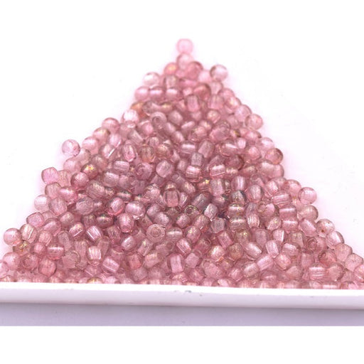 Kaufen Sie Perlen in der Schweiz Firepolish runde Perle Lüster transparenter Topas rosa 2mm (30)