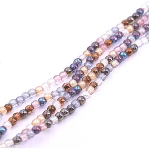Kaufen Sie Perlen in der Schweiz Firepolish Runde Perle Lustre Mix 3mm (1 Strang-100 Perlen)