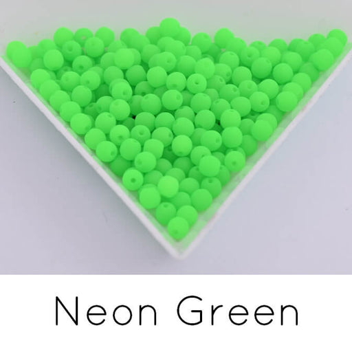 Achat Perle ronde de Bohème neon green 3mm (30)