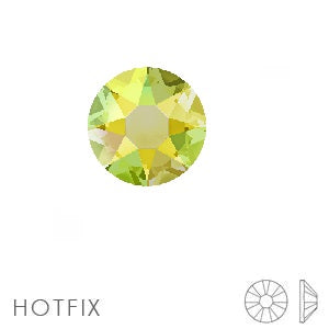 Strass 2038 hot fix flat back Citrine Shimmer jaune ss6 -2mm (80)