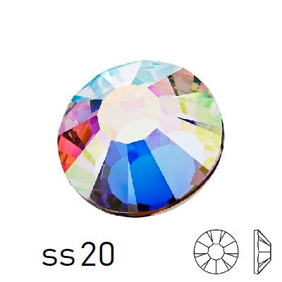 Kaufen Sie Perlen in der Schweiz Flatback Preciosa Crystal AB ss20-4.60mm (60)