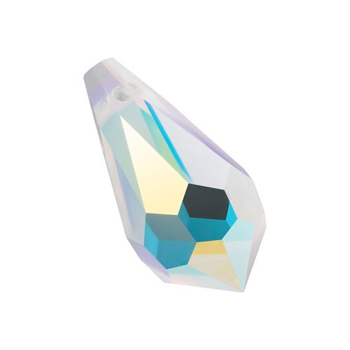 Kaufen Sie Perlen in der Schweiz Anhänger tropfen 984 Preciosa Crystal AB 00030 200 AB - 6,5x13mm (2)