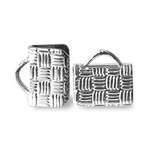 Embout ruban métal argent 5mm (20)
