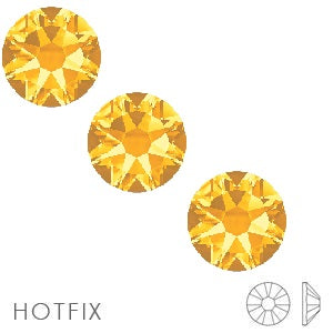 Kaufen Sie Perlen in der Schweiz 2038 hotfix flat back back Sunflower Gelb ss8-2.4mm (80)