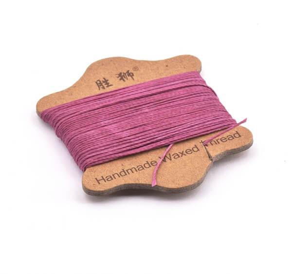 Cordon Nylon Torsadé Ciré Brésilien VIOLET Lilas 0,65mm - Bobine de 20m (1)