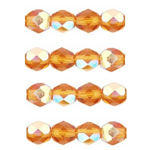 Kaufen Sie Perlen in der Schweiz Glasschliffperlen medium topaz ab 6mm (50)