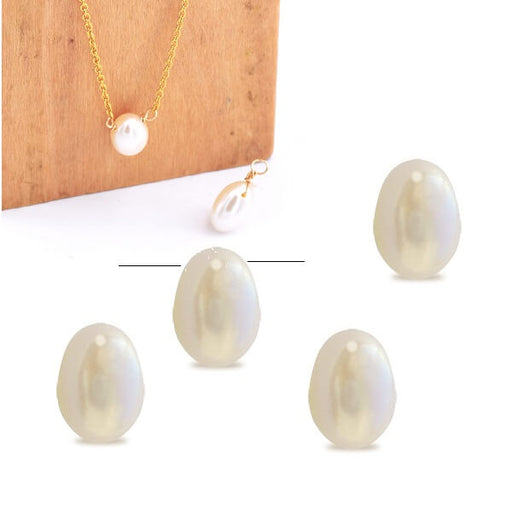 Kaufen Sie Perlen in der Schweiz Süsswasser durchbohrter perlenstrang weiss 8mm (5 perlen)