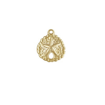 Achat Mini Charm Breloque Coquillage Dollard des Sables Gold filled 11x10mm (1)