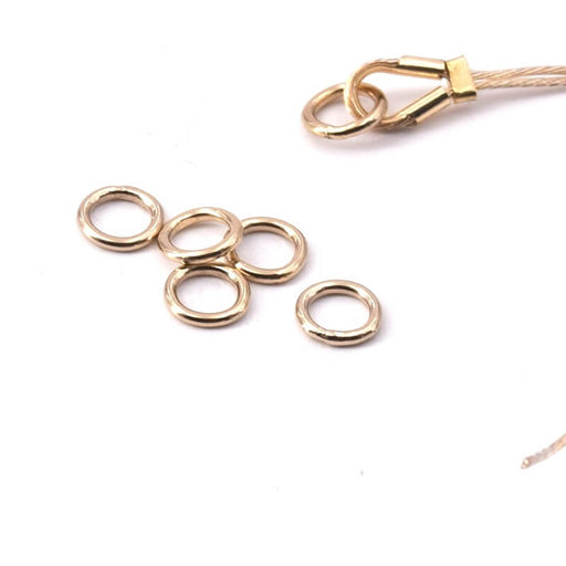 Kaufen Sie Perlen in der Schweiz Biegeringe geschlossen, goldgefüllt – 4 x 0,64 mm (5) Sichere Lösung bei der Verwendung von Draht.