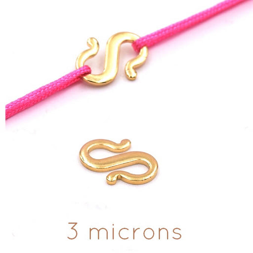 Kaufen Sie Perlen in der Schweiz Verschluss S-Haken Vergoldet 3 Mikron - 10x8mm (1)