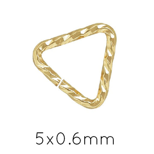 Kaufen Sie Perlen in der Schweiz Bügel für Anhänger Gold Filled Triangle Ribbed - 5x0,64mm (4)