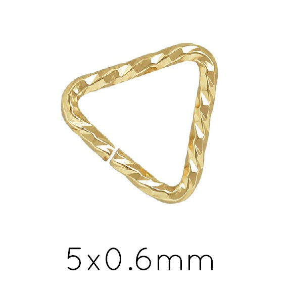 Bélière Triangle Strié pour Pendentif Gold Filled 5x0,64mm (4)