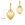 Perlen Einzelhandel Flaches Herz mit Ring Oval silber 925 und 24K Gold 4mm (1)