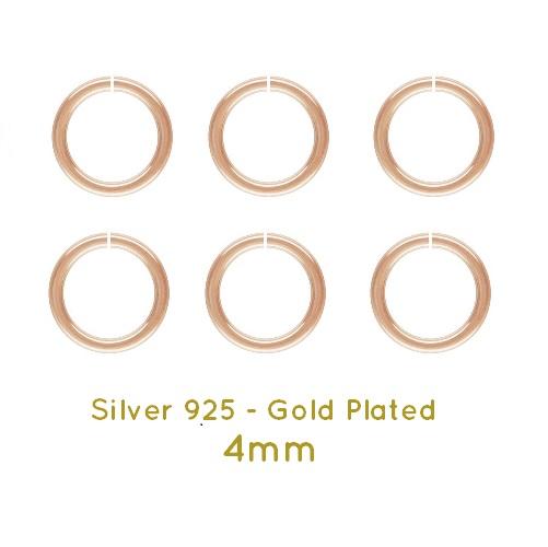 Kaufen Sie Perlen in der Schweiz Ring Junction 925 Gold überzogen 1 Mikron - 4x0.7mm (5)