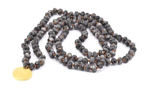 Kaufen Sie Perlen in der Schweiz Lange Halskette Labradorit bis 5x8mm facettiert Länge 1m (1)