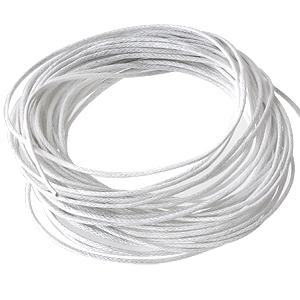 Achat Cordon en coton cire blanc 1mm, 5m (1)