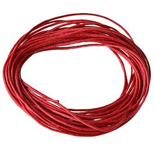 Gewachster faden aus baumwolle rot 1mm, 5m (1)