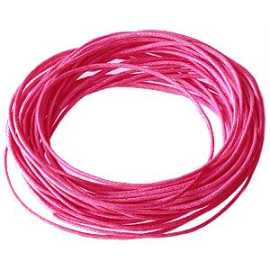 Cordon en coton cire fuchsia 1mm, 5m (1)