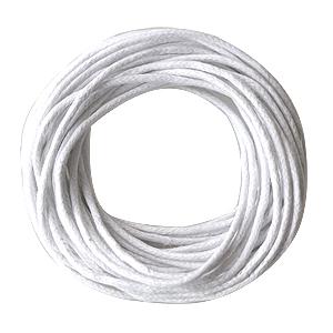 Cordon en coton cire blanc 2mm, 5m (1)