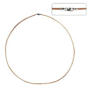 Achat Collier cuir naturel et fermoir en argent 925 38cm (1)