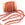 Perlengroßhändler in der Schweiz Geflochtene Baumwollkordel rot und orange - Goldfaden - 1,5 mm (2 m)
