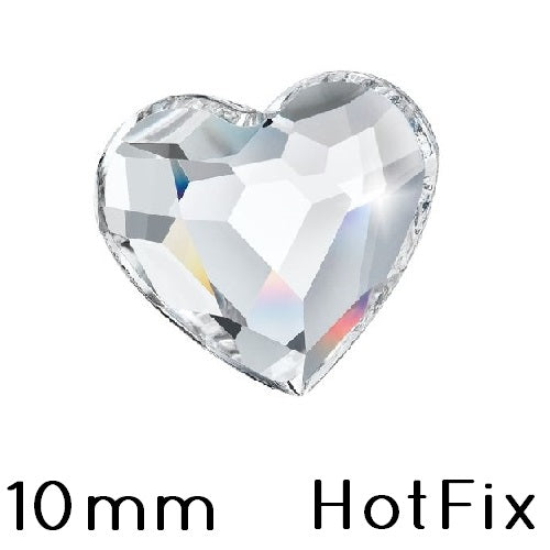 Kaufen Sie Perlen in der Schweiz FlatBack Hotfix Preciosa HERZ Crystal 00030 - 10mm (4)
