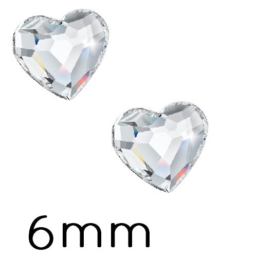 Kaufen Sie Perlen in der Schweiz Flatback Preciosa Herz Kristall 00030 - 6mm (10)