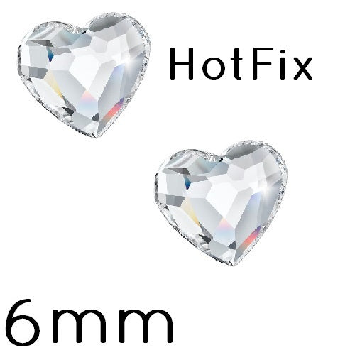 Kaufen Sie Perlen in der Schweiz FlatBack Hotfix Preciosa Herz Kristall 00030 - 6mm (10)