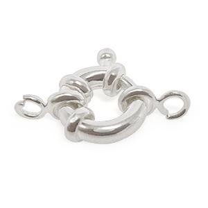 Fermoir rond nautique métal finition plaqué argent 10mm (1)