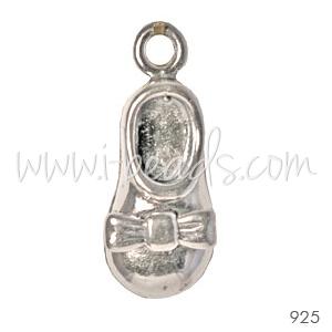 Kaufen Sie Perlen in der Schweiz Charm schuhe sterlingsilber 17x7mm (1)