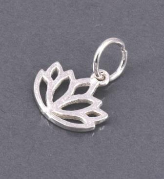 Pendentif Charm Lotus Argent 925, 10x10mm (1)