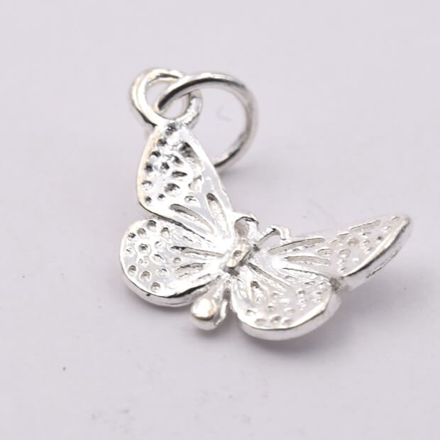 Pendentif Papillon en Argent 925 - 15x10mm Avec Anneau de 5mm (1)