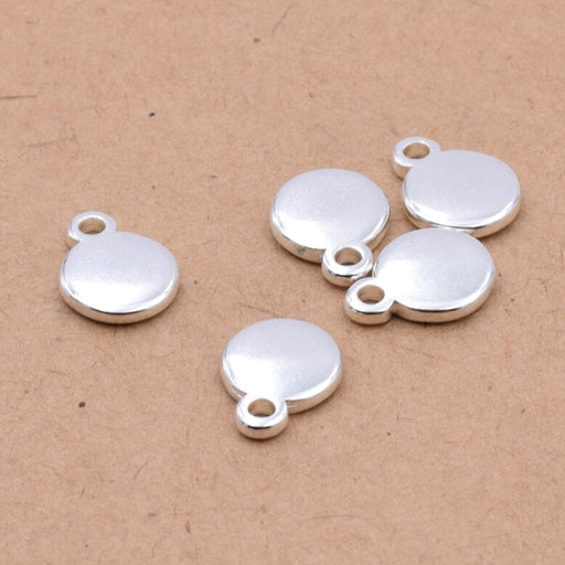 Kaufen Sie Perlen in der Schweiz Runder Charm-Anhänger Sterling Silber vergoldet - 10 Mikron - 8mm (3)