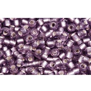 cc39f - perles de rocaille Toho 11/0 silver-lined frosted light tanzanite (10g)