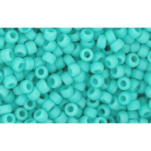 cc55f - perles de rocaille Toho 11/0 opaque frosted turquoise (10g)