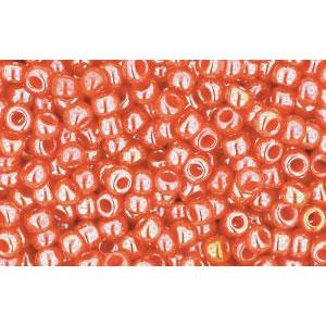 cc129 - perles de rocaille Toho 11/0 opaque lustered pumpkin (10g)