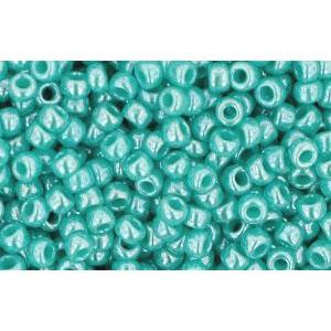 cc132 - perles de rocaille Toho 11/0 opaque lustered turquoise (10g)