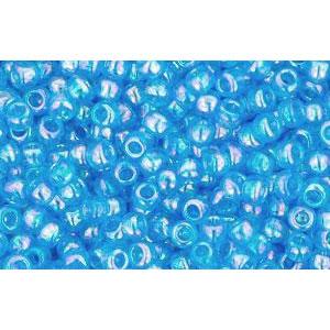 Achat cc163b - perles de rocaille Toho 11/0 transparent rainbow dark aqua (10g)