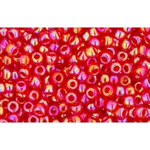 cc165c - Toho rocailles perlen 11/0 transparent rainbow ruby (10g)