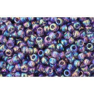 cc166d - perles de rocaille Toho 11/0 transparent rainbow sugar plum (10g)