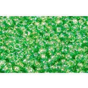 Kaufen Sie Perlen in der Schweiz cc167 - Toho rocailles perlen 11/0 transparent rainbow peridot (10g)