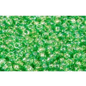 Achat cc167 - perles de rocaille Toho 11/0 transparent rainbow peridot (10g)