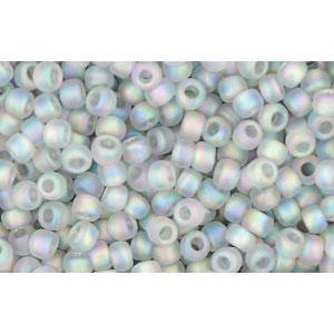 cc176af - perles de rocaille Toho 11/0 transparent rainbow frosted black diamond (10g)