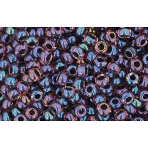 cc251 - perles de rocaille Toho 11/0 luster light amethyst/jet lined (10g)