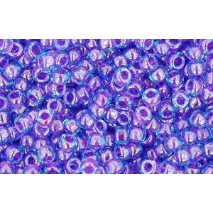 cc252 - perles de rocaille Toho 11/0 inside colour aqua/purple lined (10g)